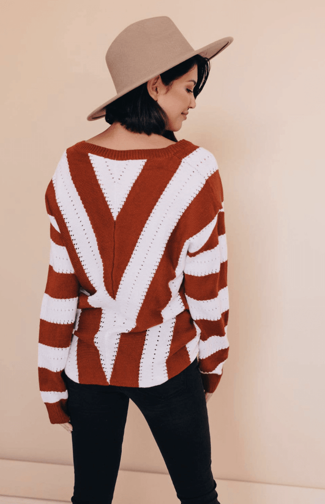 Afterglow Striped Sweater - Rebel Rain