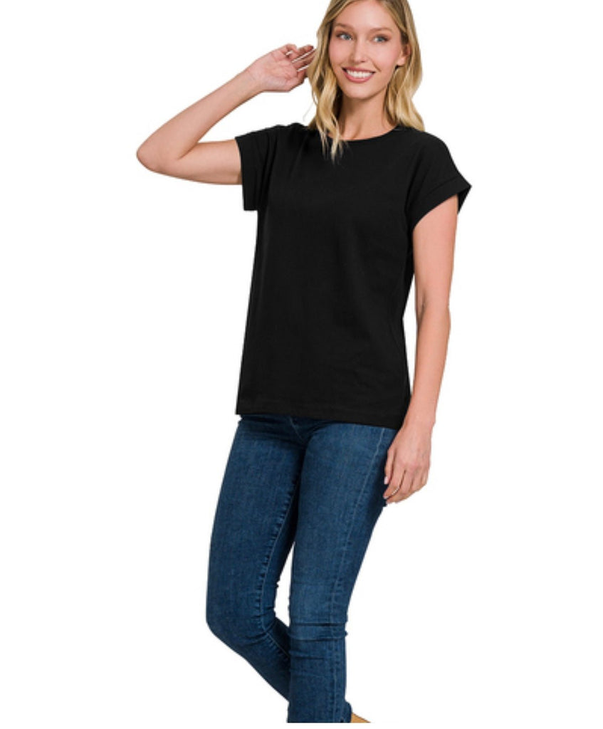 Basic Cuffed Tee - Rebel Rain