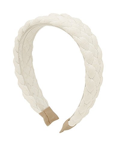 Braided White Headband - Rebel Rain