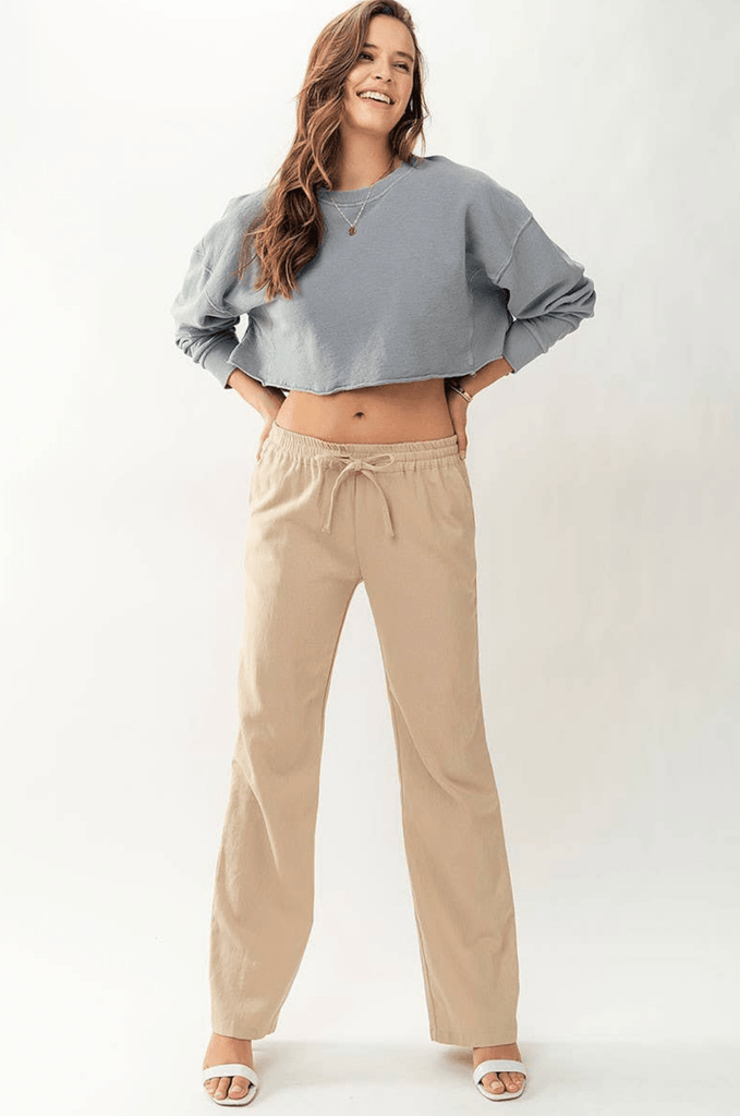 Brushed Drop Shoulder Raw Hem Sweatshirt - Rebel Rain