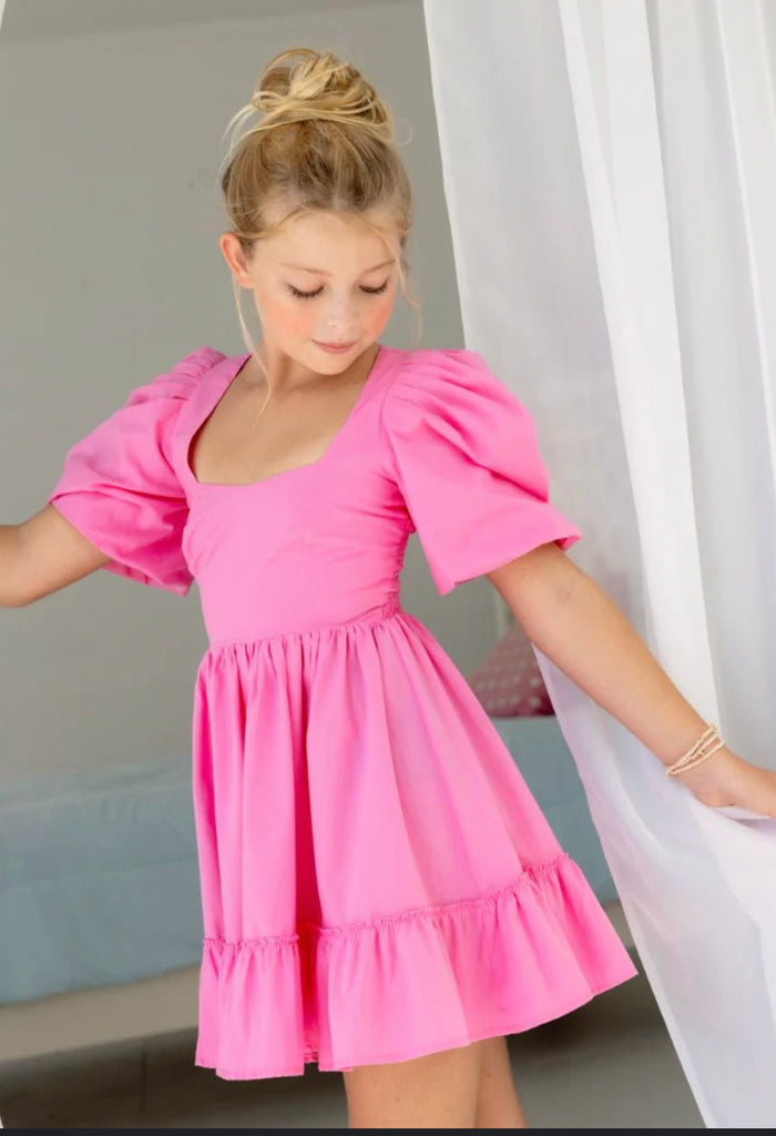 Bubblegum Tiered Dress - Rebel Rain