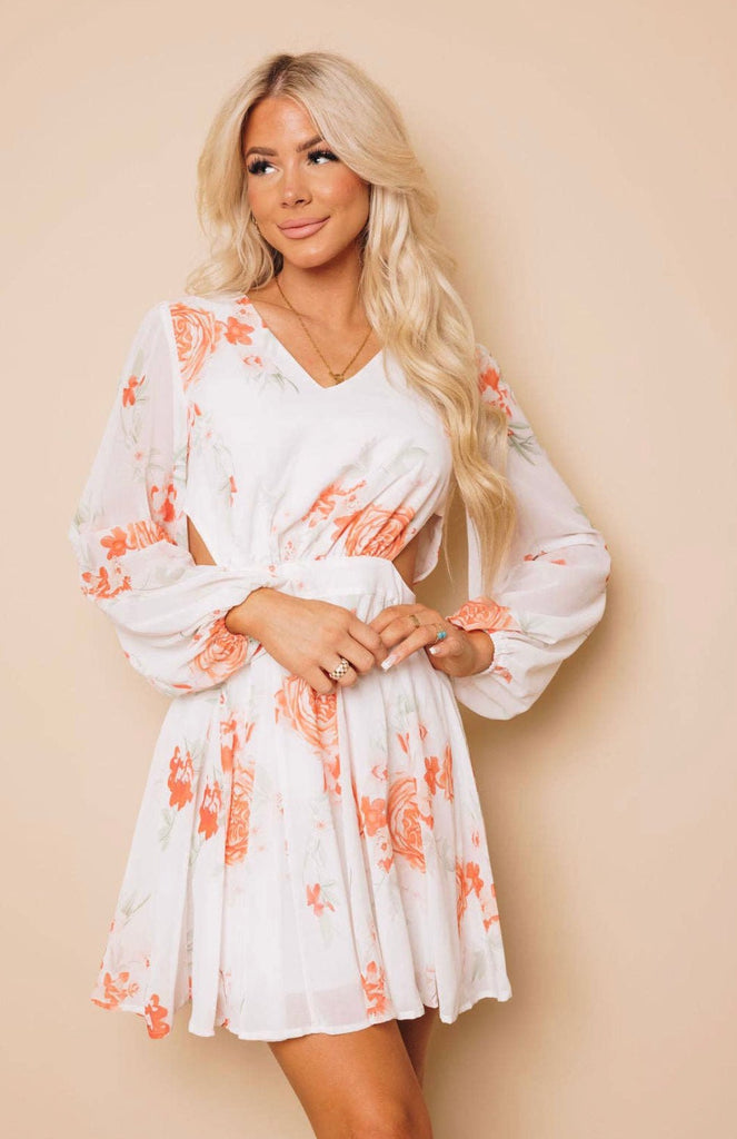 Cece Floral Cut Out Dress - Rebel Rain