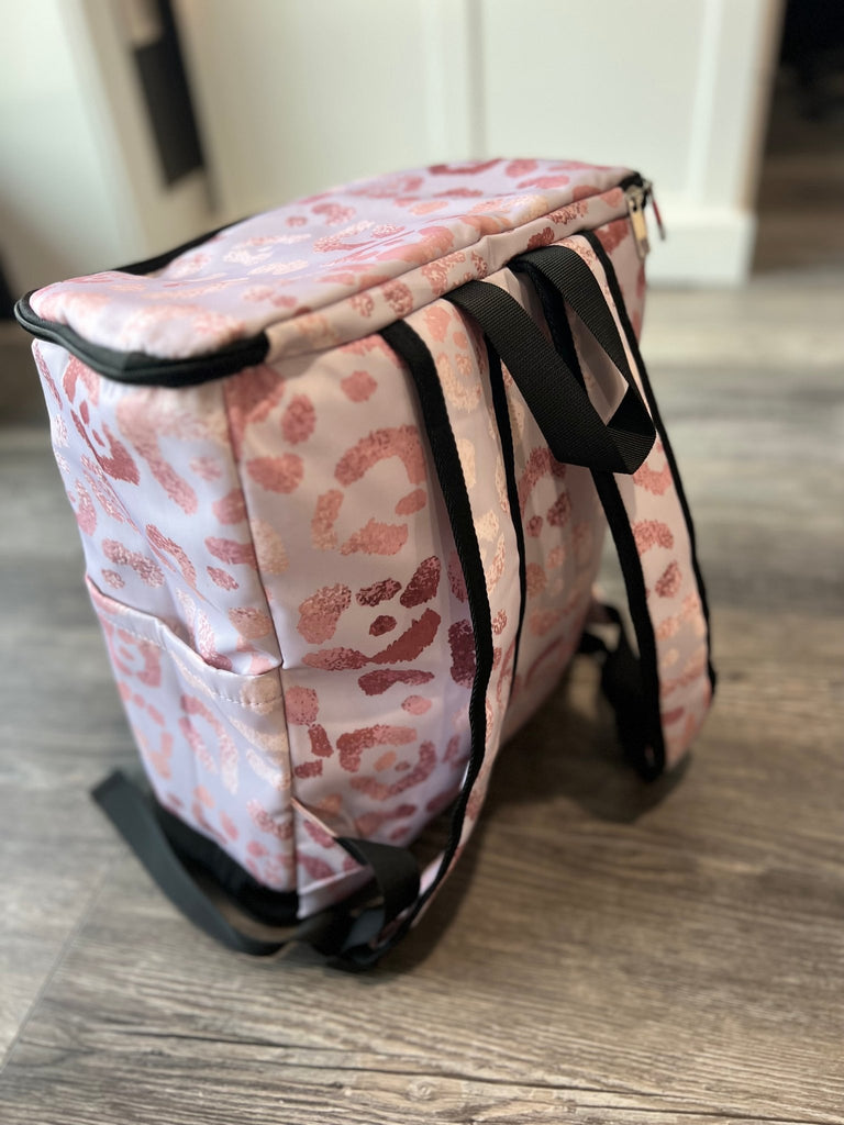 Chic Cooler Backpack- Rose Gold Leopard - Rebel Rain