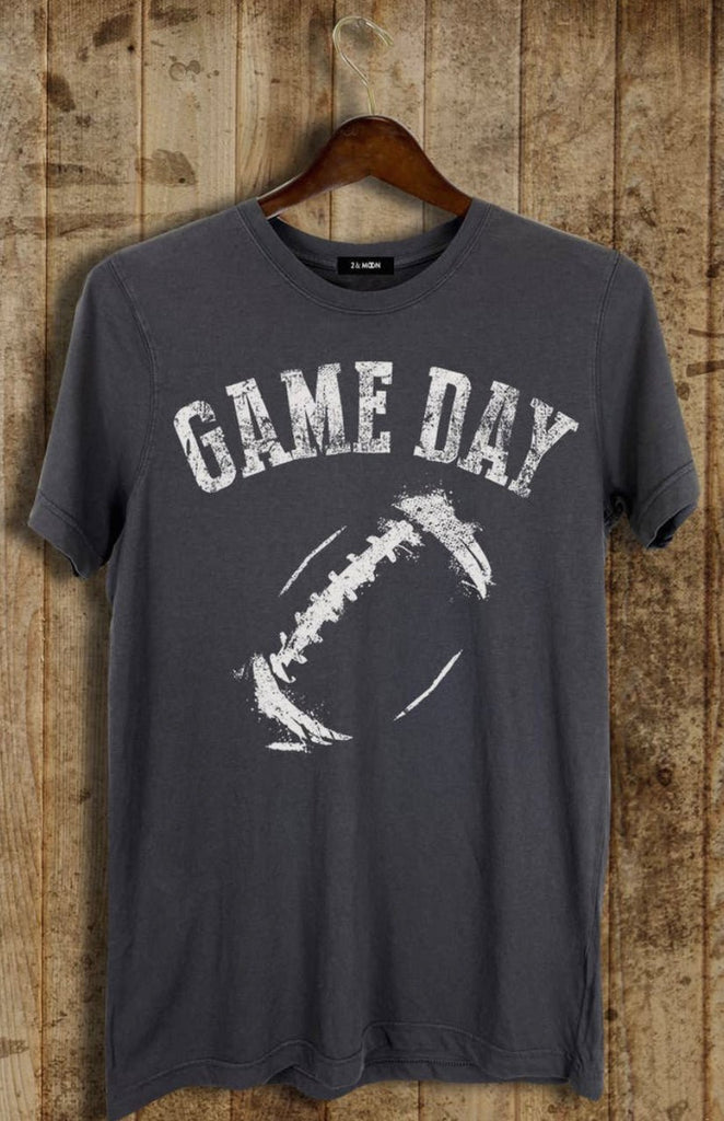 Football Game Day Tee-Charcoal - Rebel Rain