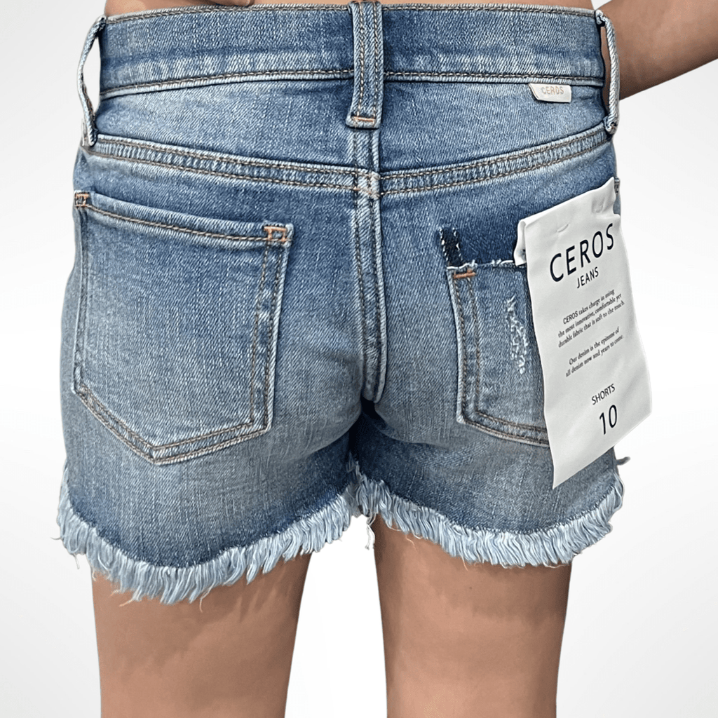 Medium Fray Shorts - Rebel Rain