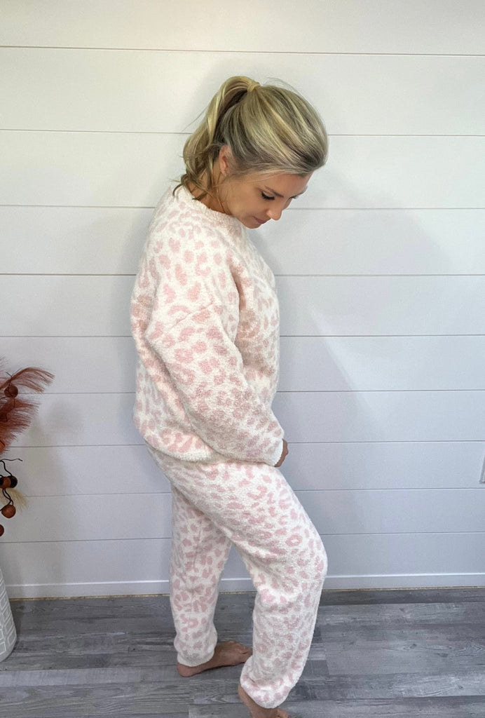 Oh So Comfy Loungewear-Pink Leopard - Rebel Rain