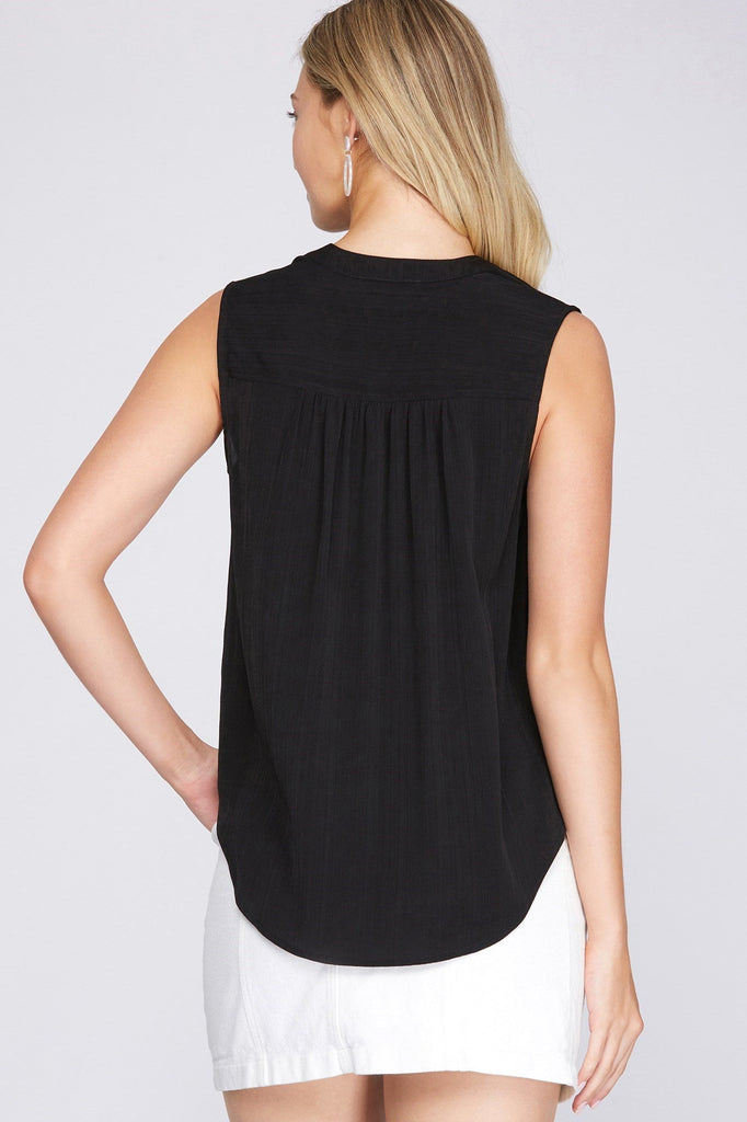 Paula Textured Sleeveless Top - Rebel Rain