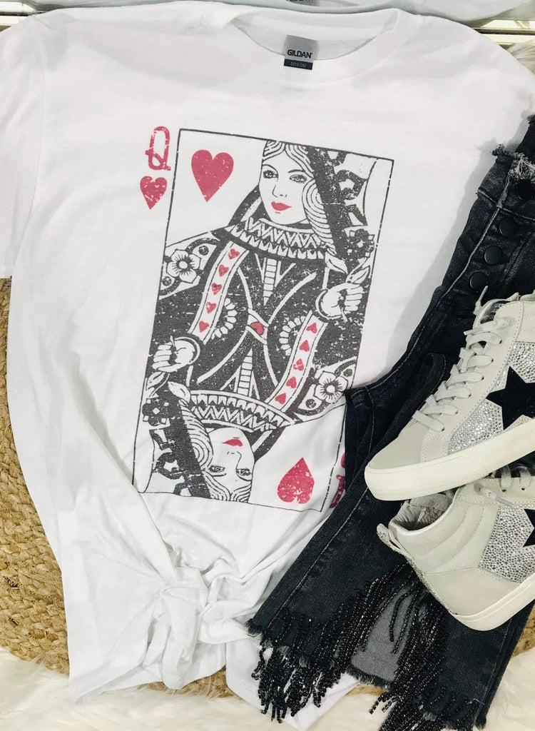 Queen Of Hearts Tee - Rebel Rain