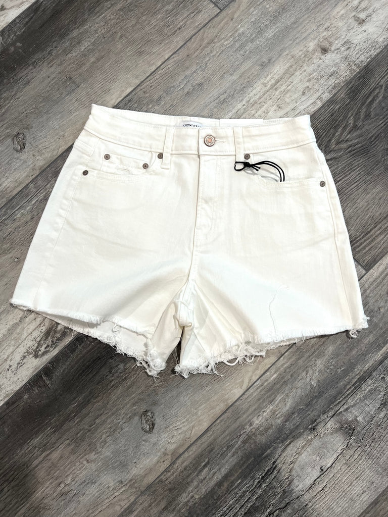 Raw Hem White Short - Rebel Rain