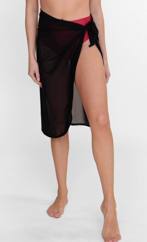 Sheer Black Sarong - Rebel Rain