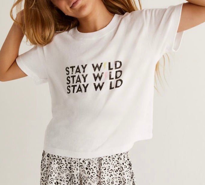 Stay Wild Girls Tee - Rebel Rain