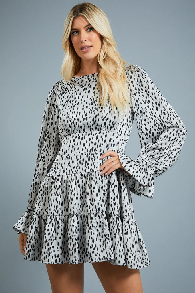 Tiered Animal Print Dress - Rebel Rain