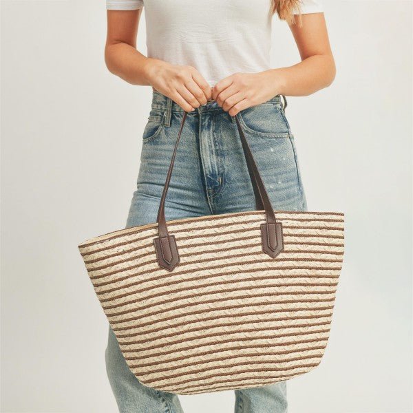 Woven Straw Tote Bag - Rebel Rain