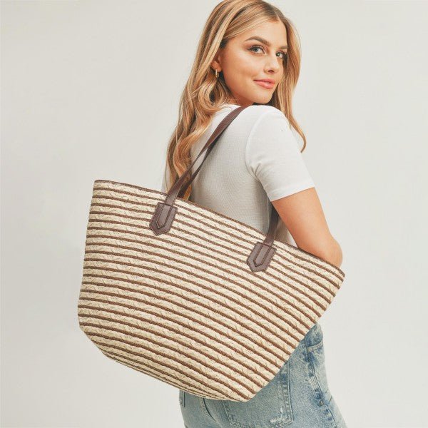 Woven Straw Tote Bag - Rebel Rain