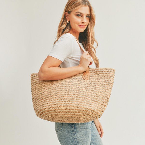 Woven Straw Tote Bag - Rebel Rain