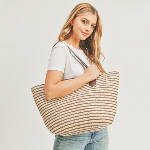 Woven Straw Tote Bag - Rebel Rain