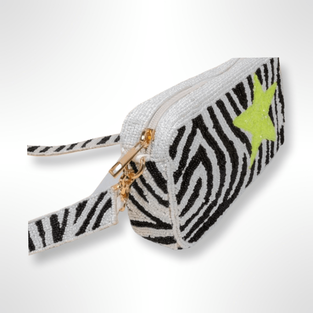 Zebra Double Sided Beaded Handbag - Rebel Rain